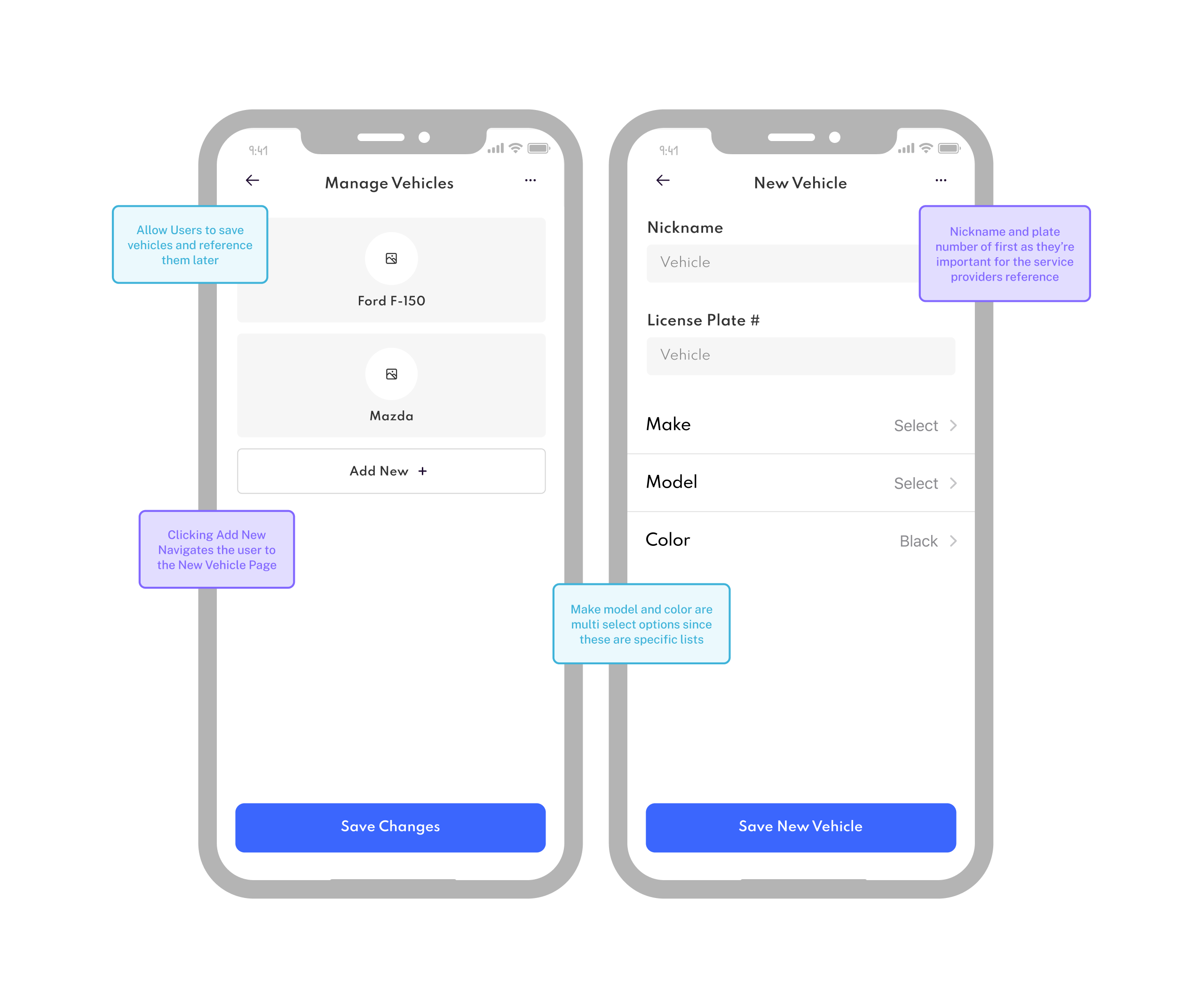 Low fidelity wireframes that display movie theater seat selection flow