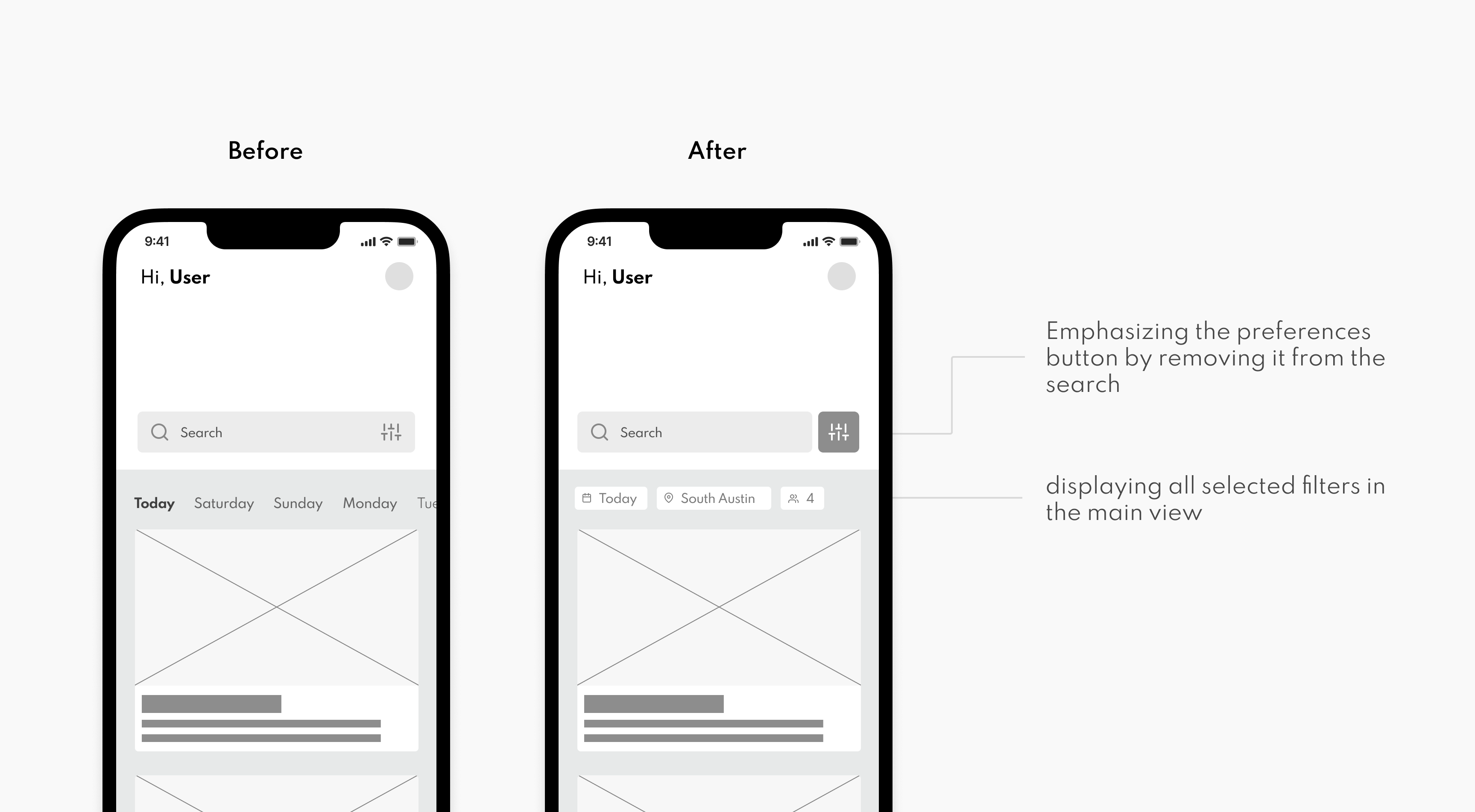 Low fidelity wireframes that display movie theater seat selection flow
